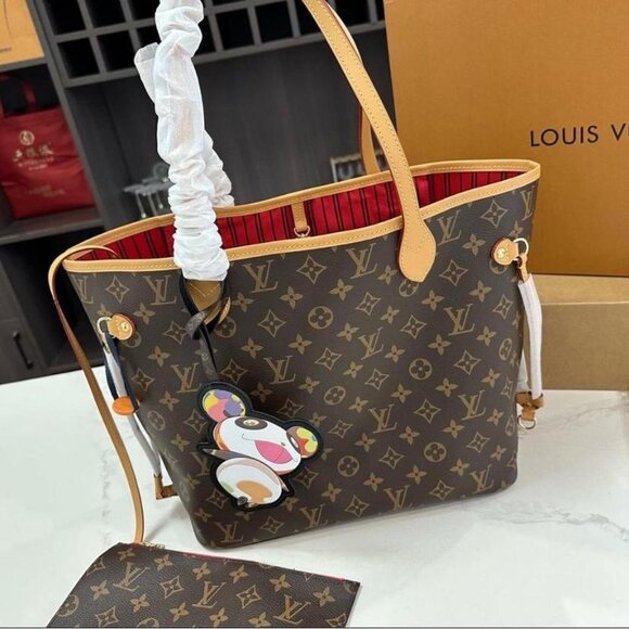 Handbags - ✨Classic Monogram Tote Bag with Pouch | Large Capacity Shoulder Handbag